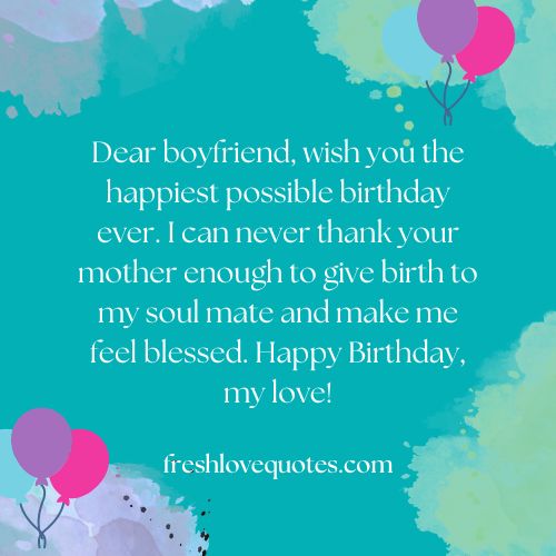 Heart touching birthday Wishes for boyfriend