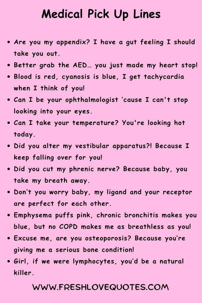 Medical Pick Up Lines